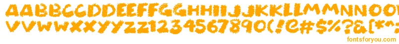 Chunky Chalk Font – Orange Fonts on White Background