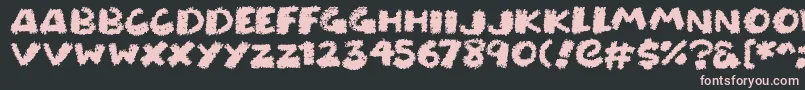 Chunky Chalk Font – Pink Fonts on Black Background