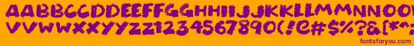 Chunky Chalk Font – Purple Fonts on Orange Background