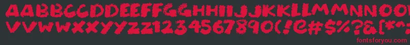 Chunky Chalk Font – Red Fonts on Black Background