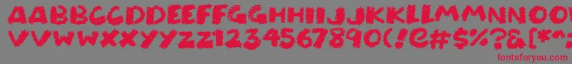 Chunky Chalk Font – Red Fonts on Gray Background
