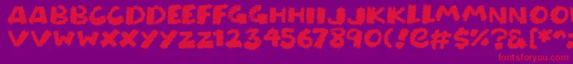 Chunky Chalk Font – Red Fonts on Purple Background