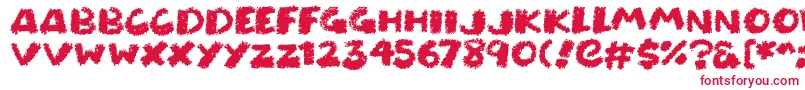 フォントChunky Chalk – 白い背景に赤い文字