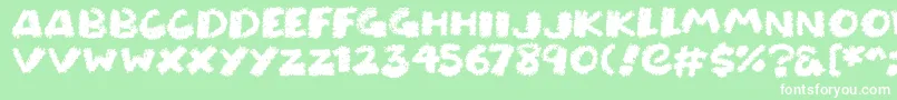 Chunky Chalk Font – White Fonts on Green Background