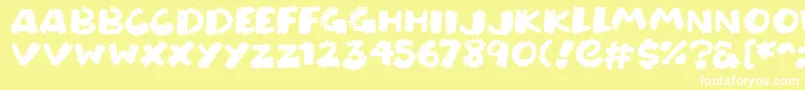 Шрифт Chunky Chalk – белые шрифты на жёлтом фоне