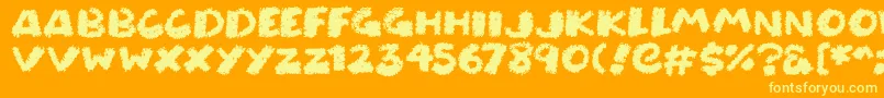 Chunky Chalk Font – Yellow Fonts on Orange Background