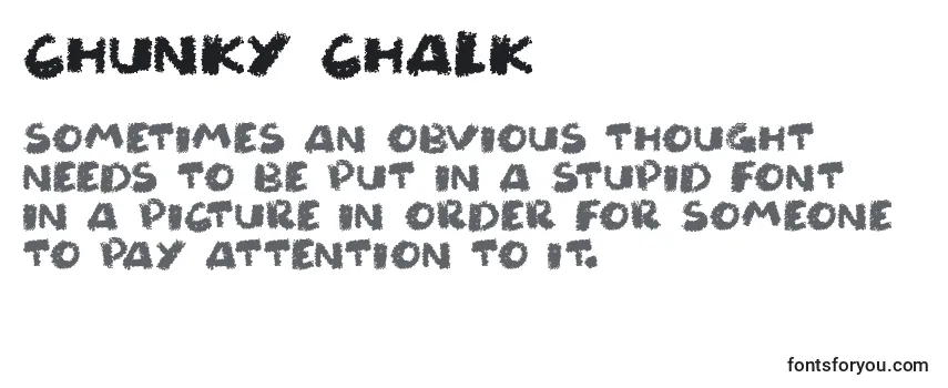 Reseña de la fuente Chunky Chalk (123456)