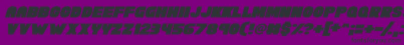 Chunky Funks Italic Font – Black Fonts on Purple Background