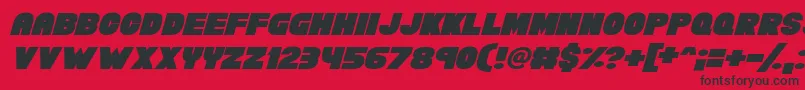 fuente Chunky Funks Italic – Fuentes Negras Sobre Fondo Rojo