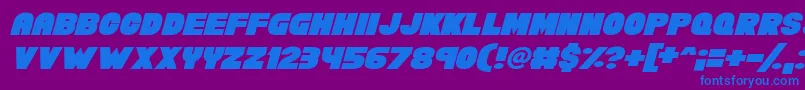 fuente Chunky Funks Italic – Fuentes Azules Sobre Fondo Morado