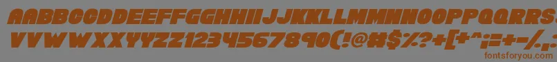 fuente Chunky Funks Italic – Fuentes Marrones Sobre Fondo Gris