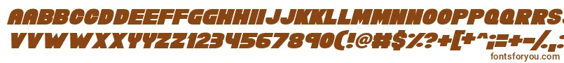 フォントChunky Funks Italic – 白い背景に茶色のフォント