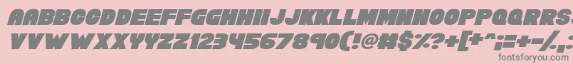 fuente Chunky Funks Italic – Fuentes Grises Sobre Fondo Rosa