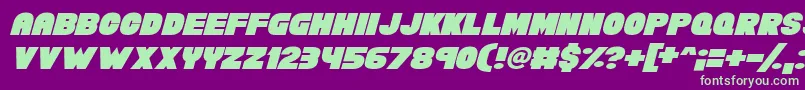 fuente Chunky Funks Italic – Fuentes Verdes Sobre Fondo Morado