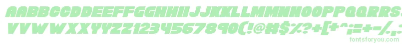 Chunky Funks Italic-fontti – vihreät fontit