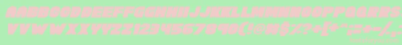 Chunky Funks Italic Font – Pink Fonts on Green Background