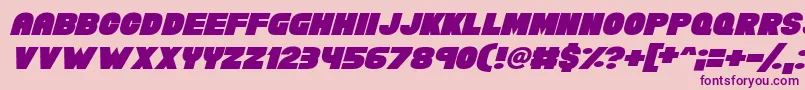 Chunky Funks Italic Font – Purple Fonts on Pink Background