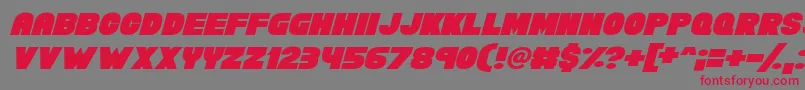 Chunky Funks Italic Font – Red Fonts on Gray Background