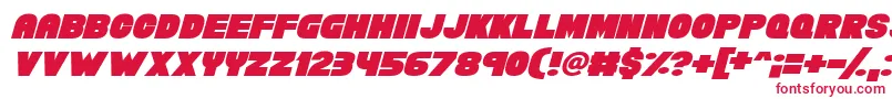 Chunky Funks Italic-fontti – punaiset fontit valkoisella taustalla