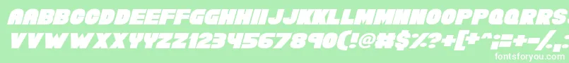 fuente Chunky Funks Italic – Fuentes Blancas Sobre Fondo Verde