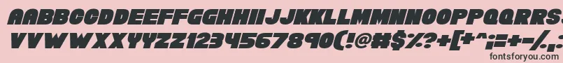 Chunky Funks Italic Font – Black Fonts on Pink Background