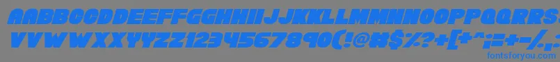 Chunky Funks Italic Font – Blue Fonts on Gray Background