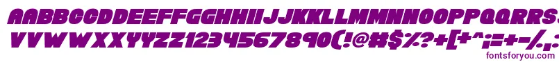 Chunky Funks Italic-fontti – violetit fontit valkoisella taustalla