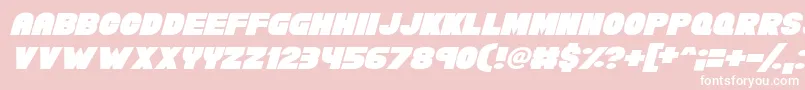 Chunky Funks Italic Font – White Fonts on Pink Background