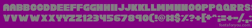 Chunky Funks-Schriftart – Graue Schriften auf violettem Hintergrund