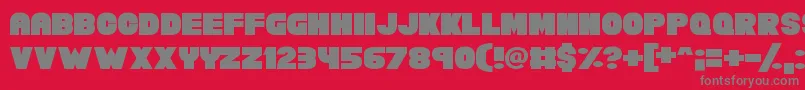 Chunky Funks Font – Gray Fonts on Red Background