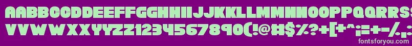 Chunky Funks Font – Green Fonts on Purple Background