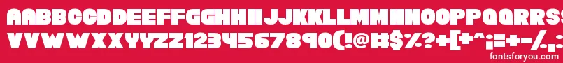 Chunky Funks Font – White Fonts on Red Background