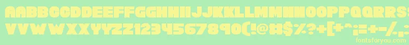 Chunky Funks Font – Yellow Fonts on Green Background