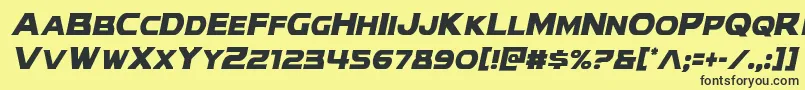 Modithorsoncondital Font – Black Fonts on Yellow Background