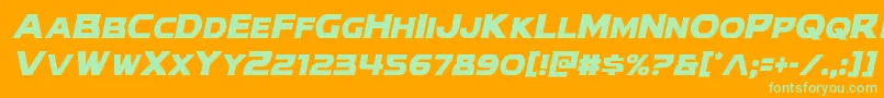 Modithorsoncondital Font – Green Fonts on Orange Background