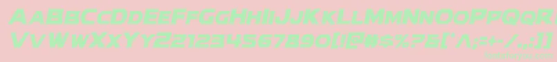 Modithorsoncondital Font – Green Fonts on Pink Background