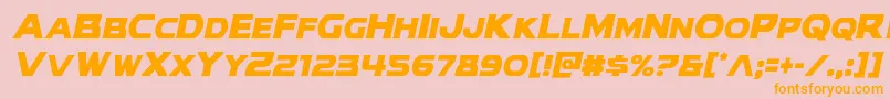 Modithorsoncondital Font – Orange Fonts on Pink Background