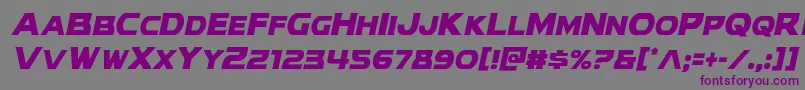 Шрифт Modithorsoncondital – фиолетовые шрифты на сером фоне