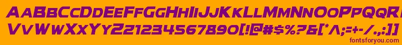 Шрифт Modithorsoncondital – фиолетовые шрифты на оранжевом фоне
