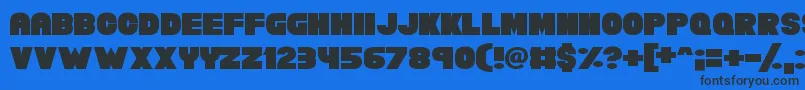 Chunky Funks Font – Black Fonts on Blue Background