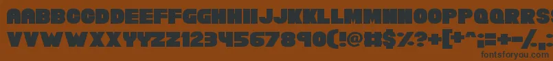 Chunky Funks Font – Black Fonts on Brown Background