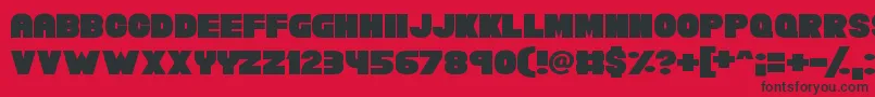 Chunky Funks Font – Black Fonts on Red Background