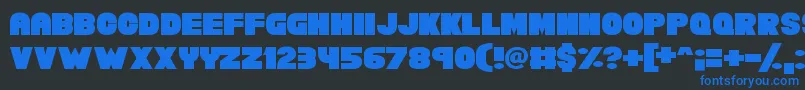 Chunky Funks Font – Blue Fonts on Black Background