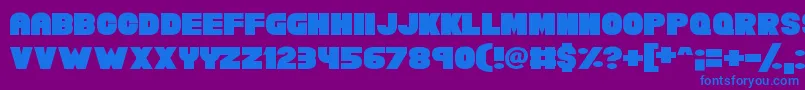 Chunky Funks Font – Blue Fonts on Purple Background
