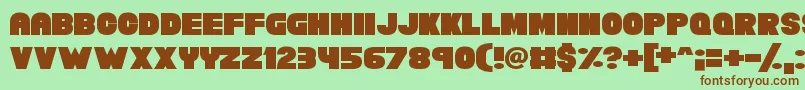 Chunky Funks Font – Brown Fonts on Green Background