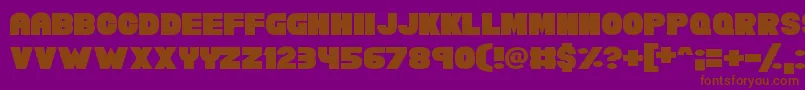 Chunky Funks Font – Brown Fonts on Purple Background