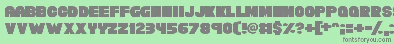 Chunky Funks-Schriftart – Graue Schriften auf grünem Hintergrund