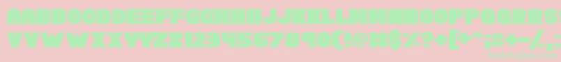 Chunky Funks Font – Green Fonts on Pink Background