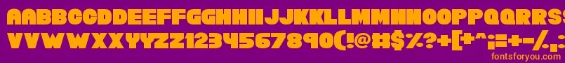 Chunky Funks Font – Orange Fonts on Purple Background