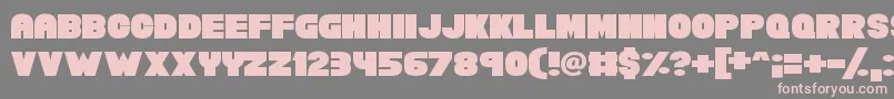Chunky Funks-Schriftart – Rosa Schriften auf grauem Hintergrund